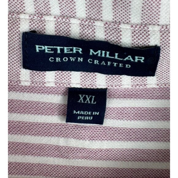 Peter Millar Crown Crafted Albatross Stripe Cotton Blend Piqué Polo sz XXL‎ - Picture 5 of 9